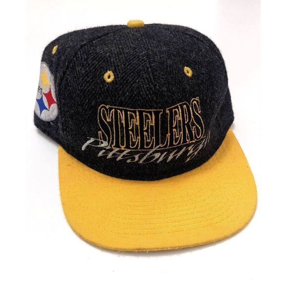 Pittsburgh‎ Steelers #1 Apparel Wool Snapback Hat Vintage 90s NFL Football